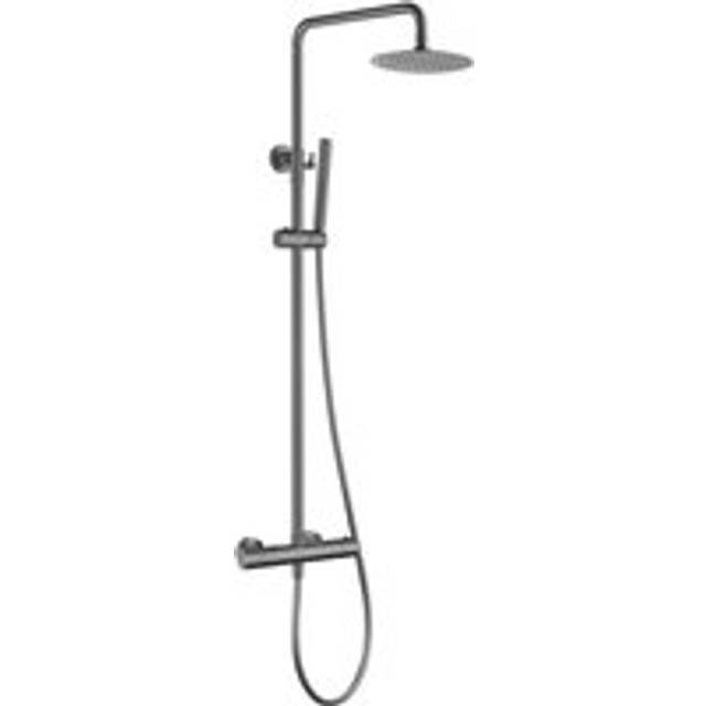 Enki - Dune Shower Head & Handheld Round Gunmetal Black 200mm