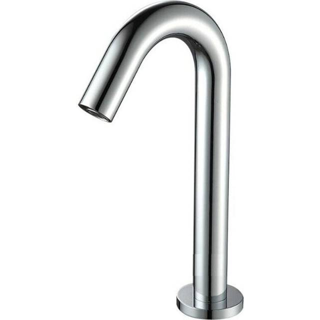 (DC Power - Single Cold, 4 Pcs) Automatic Infrared Sink Faucet Touchless Free Sensor Handfree Water Saving Inductive Electric Hot Cold Basin