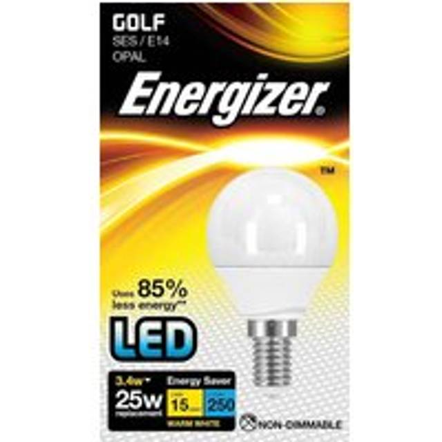 Energizer 3w E14 SES 2700k Frosted LED Golfball Light Bulb - Extra Warm White