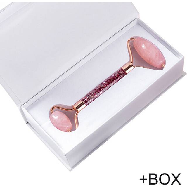 (a-type 2) Gouache Stone Acrylic Jade Roller Massager For Face Natural Rose Quartz Face Roller Jade Massager Quartz Facial Massage Tool New