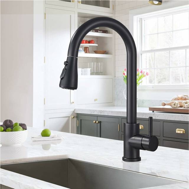 Kitchen Faucet With Pull Out Spray Black 360 Rotating Sink Mixer Tap With 3 Spray Modes Single Lever Kitchen Mixer Tap Cold And Hot Sink Available