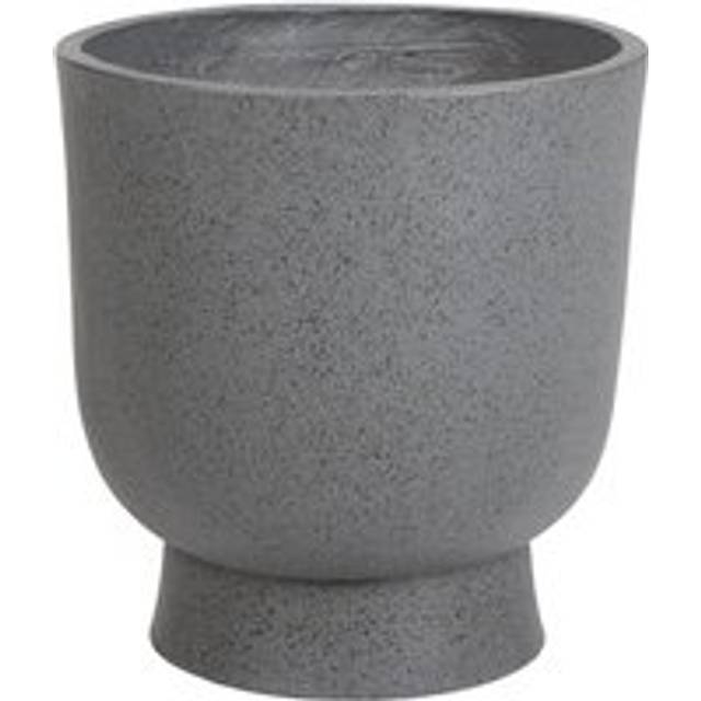 Outdoor Indoor Flower Pot Dark Grey Terrazzo Effect Round MgO 36x36x39 cm Ginkgo