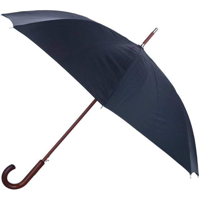 Totes Adult Stately Auto-Open Wooden Stick Umbrella -