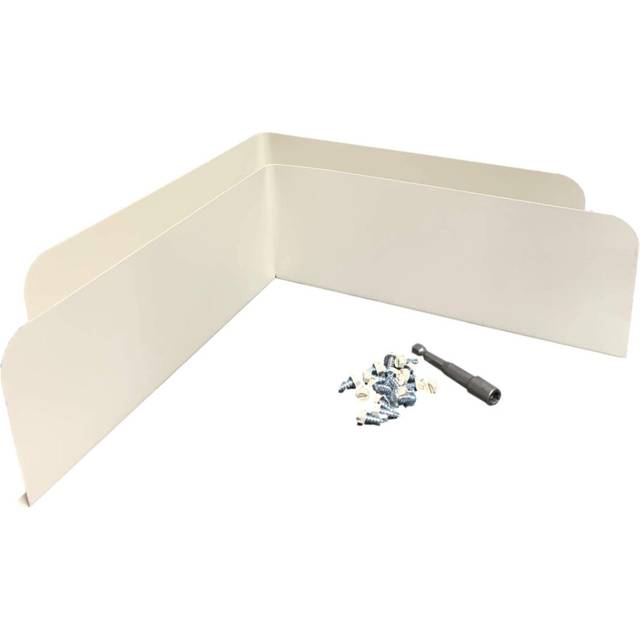"Eagle 1 Rain Gutter Valley Splash Guards, Straight or Bent (2 Per Order) Includes Screws and 1/4"" Bit Driver (Classic Bent, Almond)"