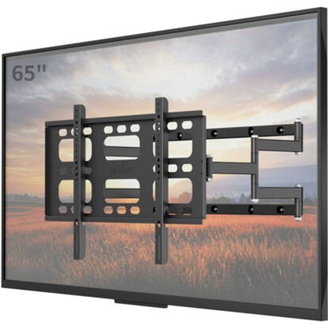 Adjustable tv wall bracket mount for 32-85" tv stand widen base support wall dec