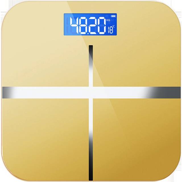 (gold) USB household electronic scale tempered glass scale