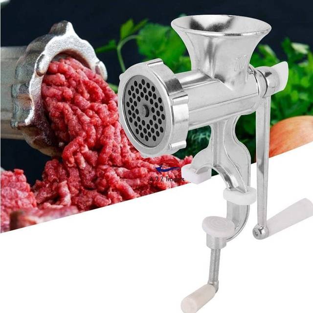 Adjustable Heavy Duty Meat Mincer Grinder Hand Operated Manual Kitchen Noodles Grinder Sausage - 2
