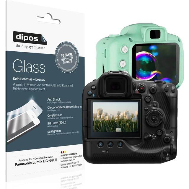 2x screen protector for panasonic lumix dc-g9 ii flexible glass 9h dipos