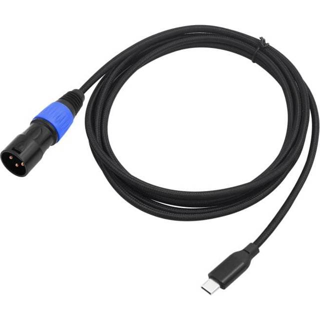 Ljudkabel USB-C hane till XLR hane 2m med 24Bit/96KHz DAC