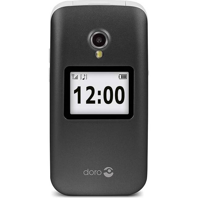 Doro2424 Dual SIM Unlocked Basic Mobile Phone for Seniors with Large Colour Display, Big Buttons and Emergency Button (Black)