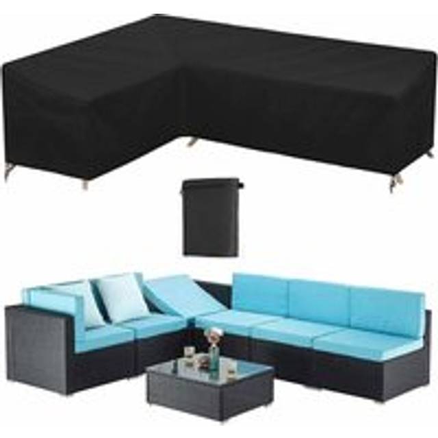 Gabrielle Waterproof Garden Corner Sofa Cover, Protective Cover for L-Shaped Garden Furniture, Corner Cover, Patio Furniture, 210d Anti-UV/Wind, with