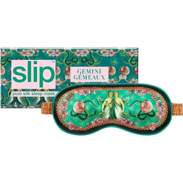 Slip Womens Green Gemini Graphic-print Silk Eye Mask - GREEN