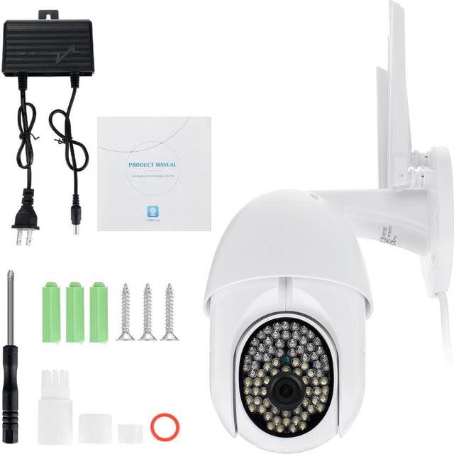 (EU Plug) 1080P 4X Zoom Wireless IP Security Camera Outdoor CCTV WiFi PTZ 2 Way Audio