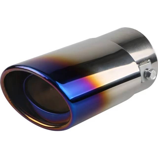 (10) Universal Car Exhaust Muffler Tip Round Stainless Steel Car Tail Rear Chrome Round Exhaust Pipe Tail Muffler Tip Pipe