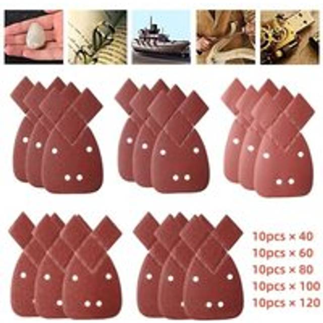 Pack of 50 Black & Decker Palm Sander Mouse sanding pads, grain 40 60 80100120