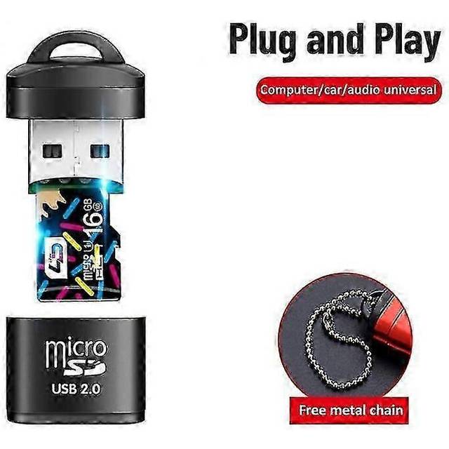 (black, One size) Usb Sd/tf Card Reader Usb 2.0 Mini Mobile Phone Memory Card Reader High Speed Usb Adapter For