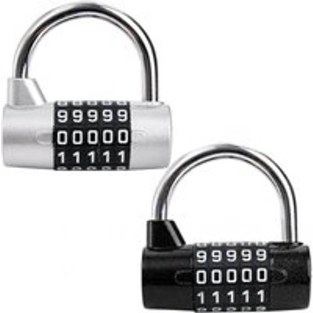 2 Pieces Code Padlock, Padlock, Code Padlock, with 5 Digit Padlock, Combination Padlock
