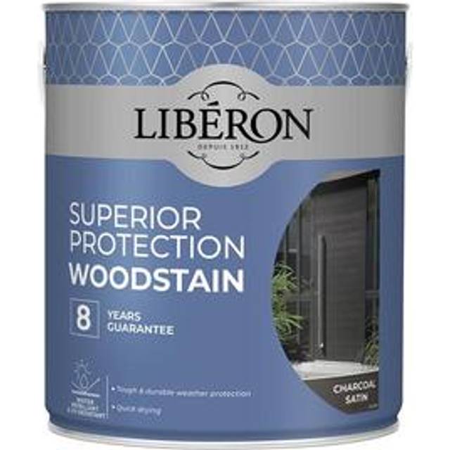 Liberon Superior Protection 8 Year Wood Stain Charcoal Satin - 2.5L