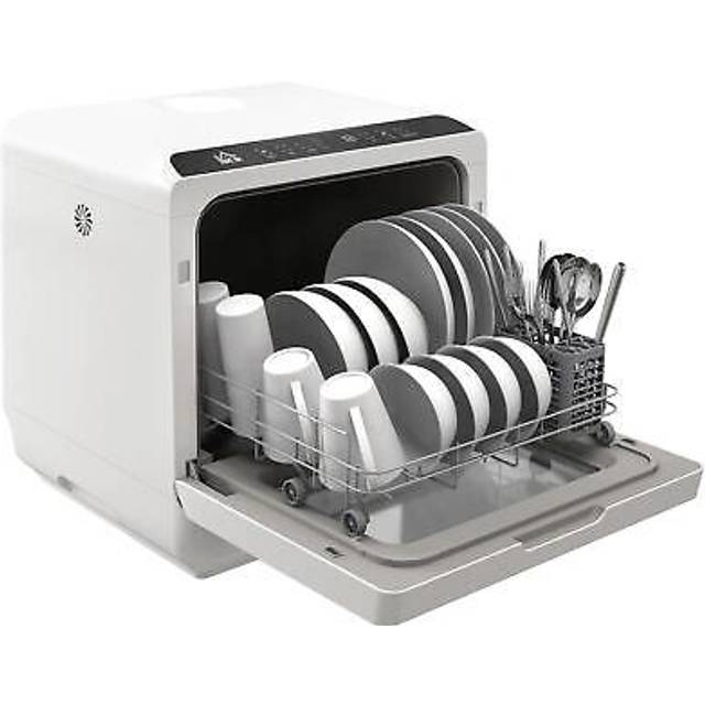 Homcom Worktop Dishwasher W/ 4 Place Settings 6 Programs, Black