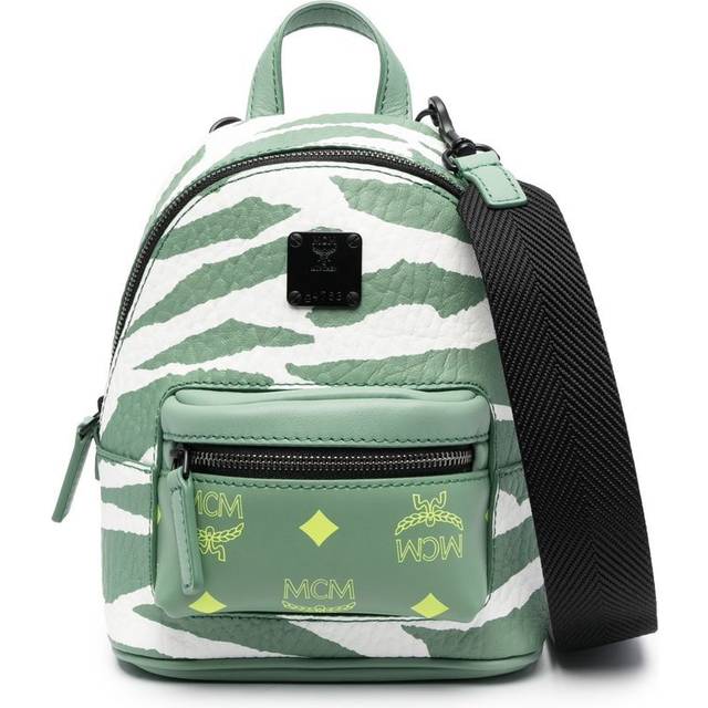 MCM - animal-print leather backpack - women - Calf Leather - One Size - Green