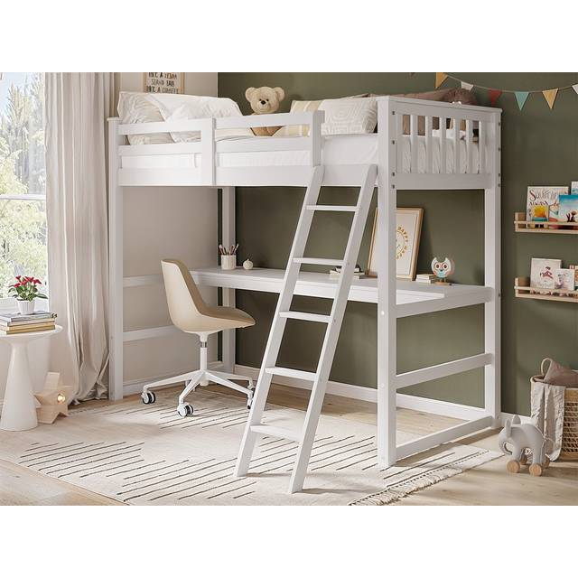 Flair Jules High Sleeper with Desk White