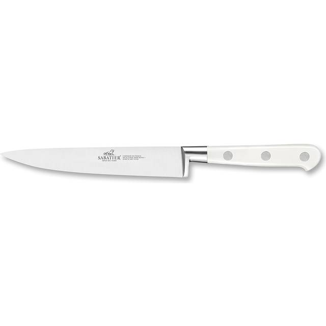 Lion Sabatier® Ideal Toque Blanche 15cm Flexible Filleting Knife (White Handle with Stainless Steel Rivets)