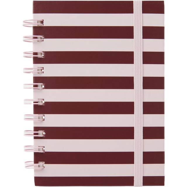 Linjerad anteckningsbok KIT Stripe A6 Rosa/burgundy