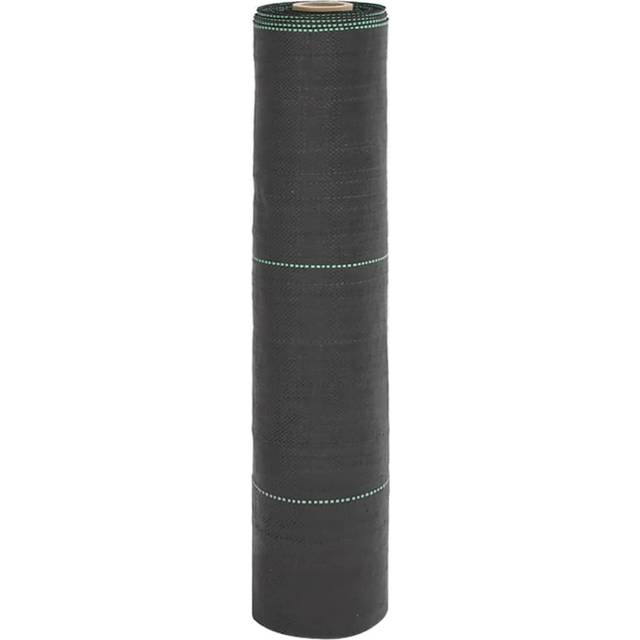 (0.5 x 100 m) vidaXL Weed Membrane Weed Barrier Fabric Weed Control Ground Cover Black PP