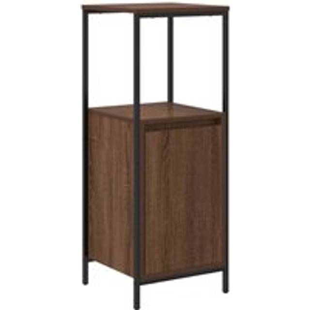 vidaXL Bathroom Cabinet with Shelves Brown Oak 36x35x95 cm