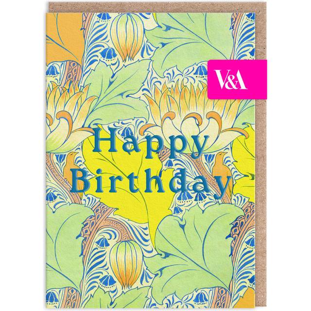 Neon Floral Arts & Crafts Greeting Card