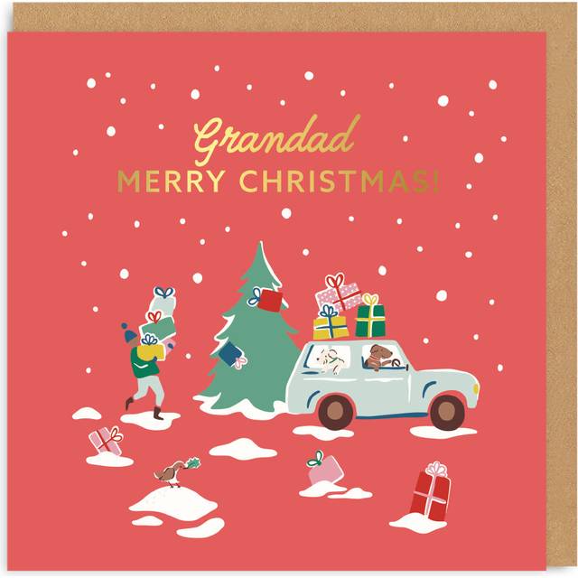 Merry Christmas Grandad Car Christmas Card