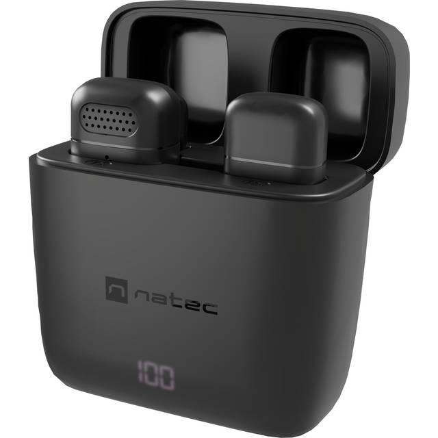 Natec Hopper Lavalier Trådlösa Mikrofon (USB-C) - Svart
