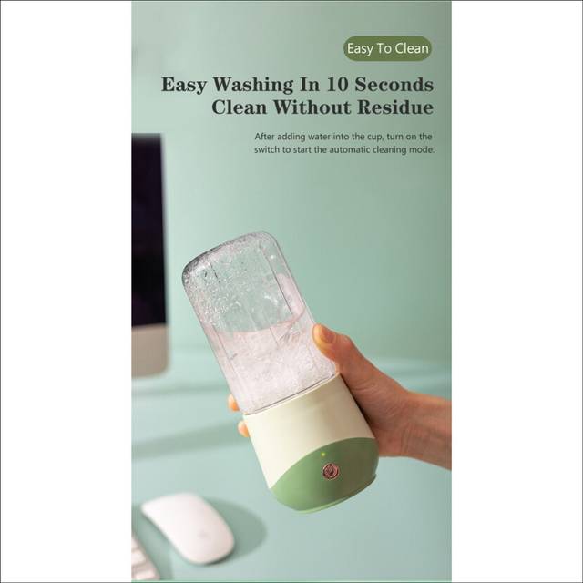 500ML Portable Fruit Juicer Blender Electric Fruit Juicer USB Rechargeable Travel Mixers Smoothie Blender Machine-Green