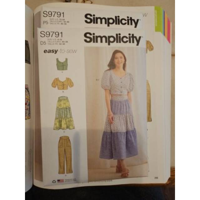 Simplicity Paper Sewing Pattern 9791