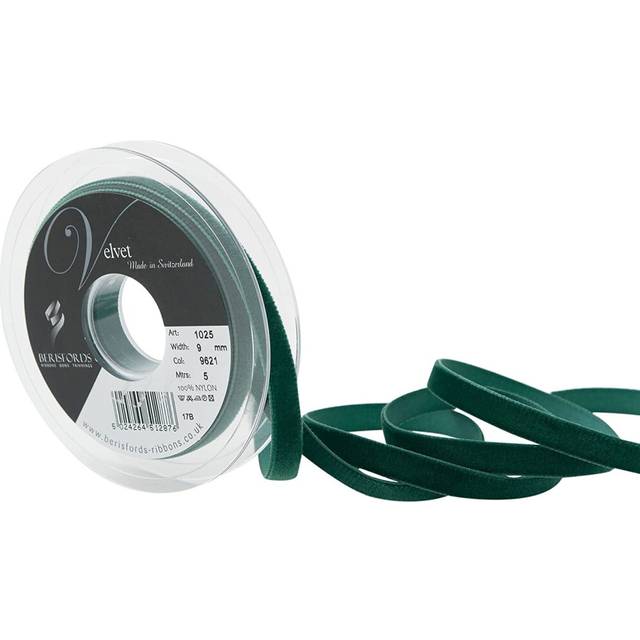 Berisfords Velvet Ribbon, Bottle, 10.2 x 1.5 x 10.2 cm