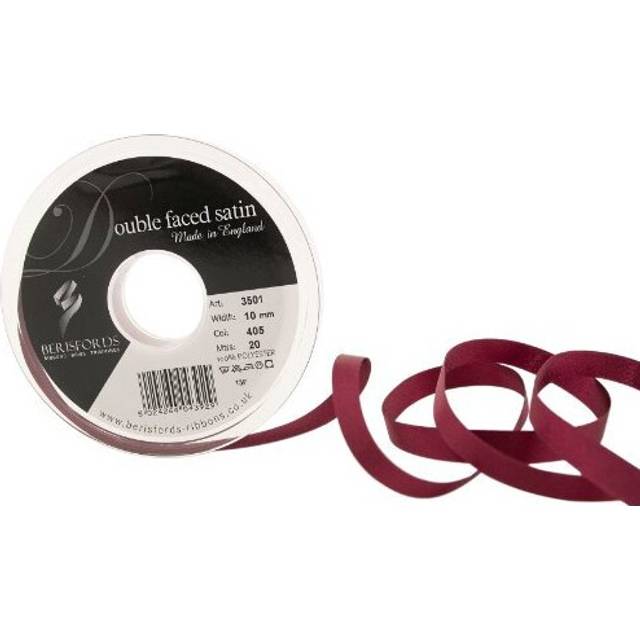 Berisfords Double Faced Satin Ribbon 405 Burgundy