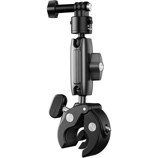 TELESIN Cycling Motorcycle Clip Quick Release Magic Arm 360° Aluminum Alloy Super Clamp For Camera