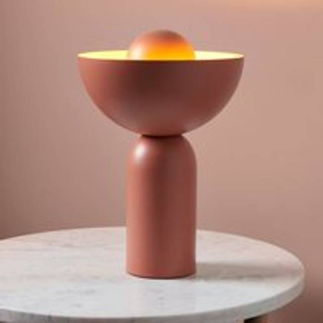 Elements Levi Uplight Table Lamp - Pink