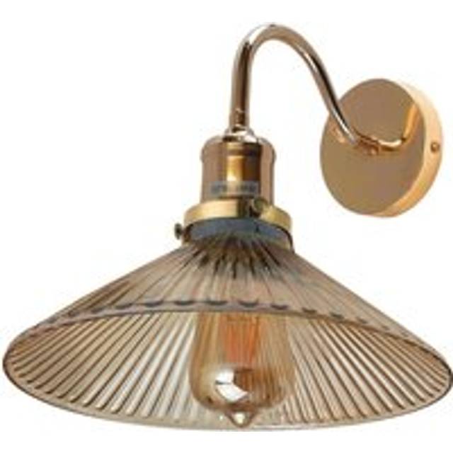 Vintage Indoor Wall Lights Glass Lamp Shades ~1274 - With Bulb