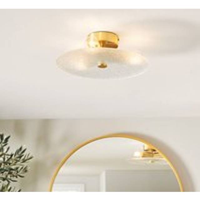 Circlet 3 Light Flush Bathroom Ceiling Light - Clear