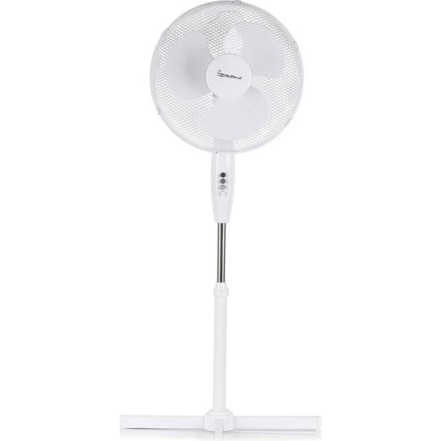 Signature S40011 Portable 16 Inch Oscillating Pedestal Fan with Adjustable Tilt Angle and Height, 3 Plastic Blades, 3 Speed Settings, Carry Handle,