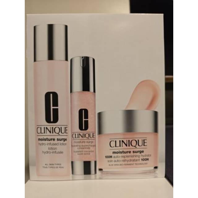 Clinique moisture surge 100h hydro-infused dewy for days routine hydrating set