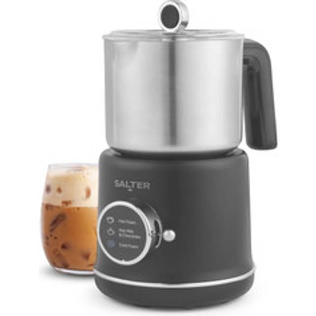 SALTER EK6526 Electric Milk Frother & Hot Chocolate Maker - Black, Silver/Grey,Black