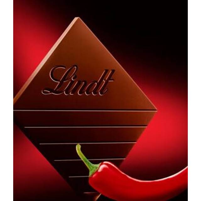 Lindt Excellence Dark Chilli Chocolate Bar 100G (Pack of 5)