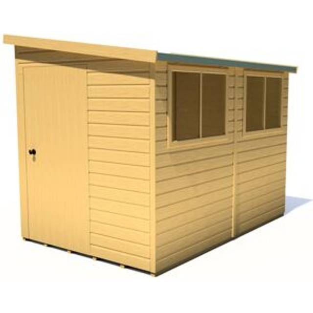 Shire Handmade Norfolk Shiplap Workshop 9 ft x 6 ft, Brown