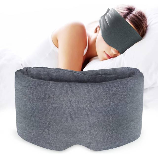 Sysrion Sleep Eye Mask - Ultra Soft Comfortable Sleeping Mask for for Home Sleep Travel Shift Work, Nose Pad Designed Light Blocking Eye Bli