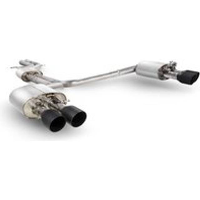 &#34;Scorpion Resonated 2.75&#34; Half Exhaust System - Valved&#34; - 4x 100mm Round Daytona Ceramic Black Tailpipes