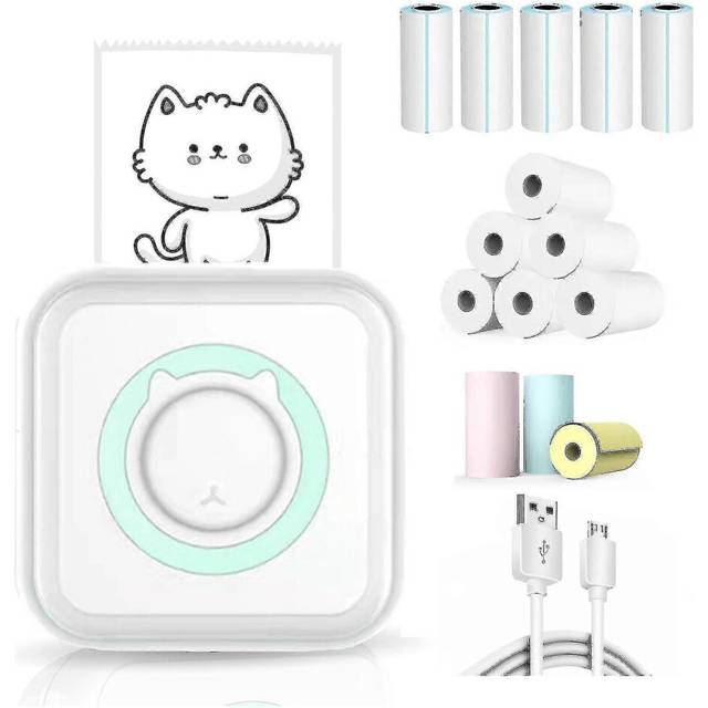 (option 6, One size) Mini Pocket Sticker Printer, Bluetooth Wireless Portable Mobile Printer Machine Thermal Printer For Notes, Memo, Photo, Pocket La