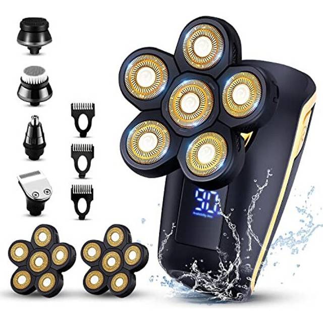 Roziapro Head Shavers for Men 6D Electric Rotary Shaver Multifunctional Mens Bald Head Shaver Cordless Electric Razor for Men Waterproof Head Shaver