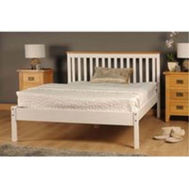 3ft Low Footend White Wooden Bed Frame, White